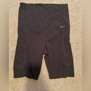 Nike Maternity Black High-Waist Bike Shorts